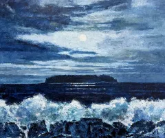 Super Moon painting by Tom Curry