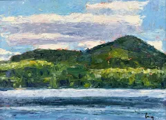 Painting of Rum Mountain by Tom Curry